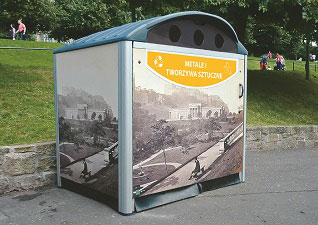 Obudowa kontenerów na śmieci Modus&trade; 770 metali i tworzyw sztucznych