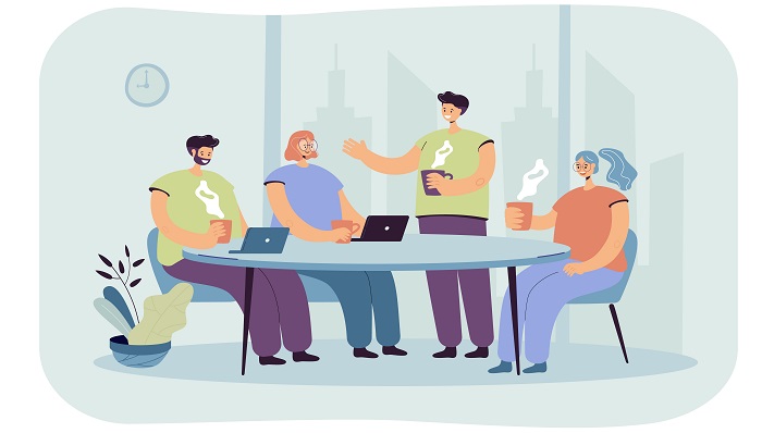 Ilustration of a cafeteria