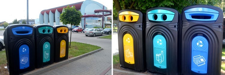 Kosze na recykling Nexus&reg; 360 w Łomiankach