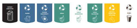 Standardowe schematy kolor&oacute;w i grafiki dla recyklingu