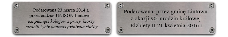 przykłady tablic pamiątkowych