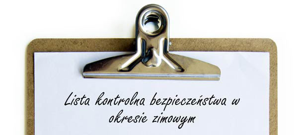 Zimowa lista kontrolna dotycząca bezpieczeństwa