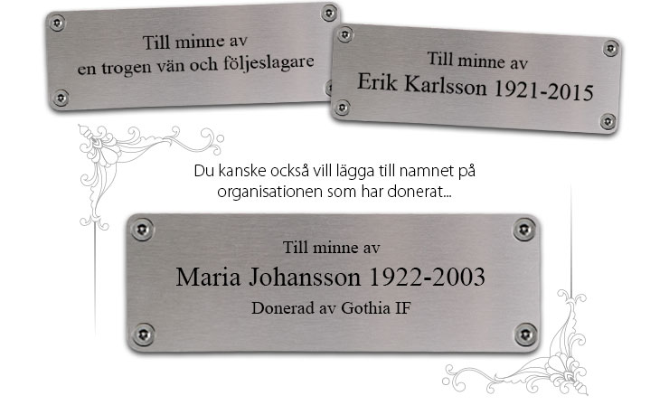 ideer till minne av plaketter