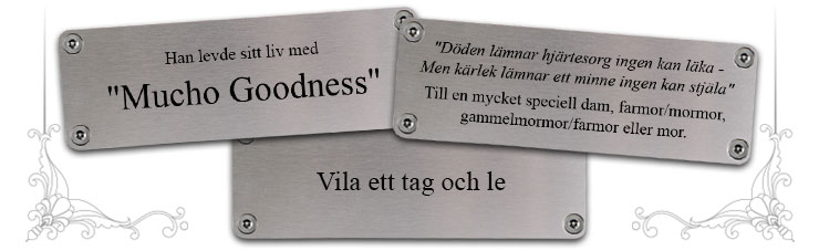 personliga hyllningsplaketter
