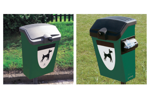 Two Fido 25 Dog Waste Bins in green