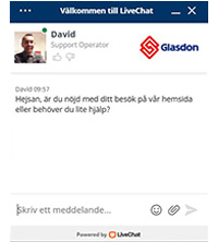 Glasdon Livechattfunktion &ndash; chatta med en expert