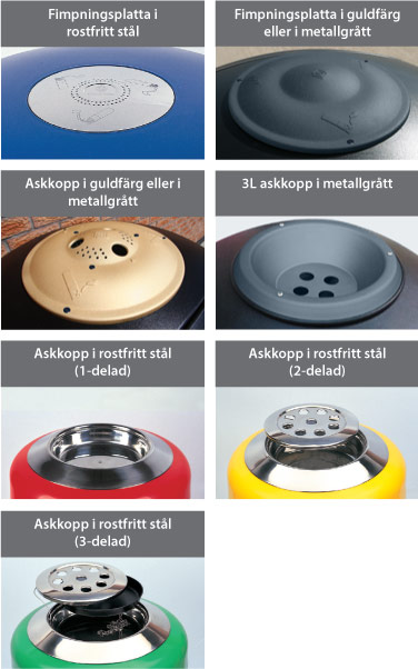 Vad är det här? Askkoppar och fimpningsplattor som tillval