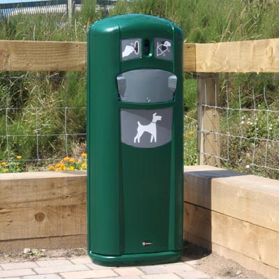 Papperskorg med dispenser f&ouml;r hundp&aring;sar Retriever City