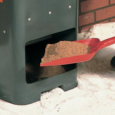 Grusl&aring;da p&aring; hjul Rollastor med sn&ouml;skyffel