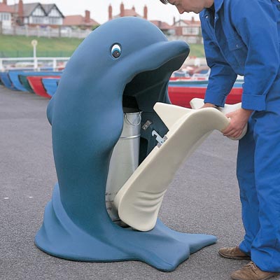 Papperskorg f&ouml;r barn - Delfin Splash