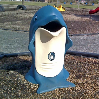 Papperskorg f&ouml;r barn - Delfin Splash