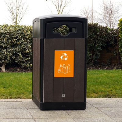 &Aring;tervinningsk&auml;rl Origin&trade; Curve 110 Plastf&ouml;rpackningar Brun