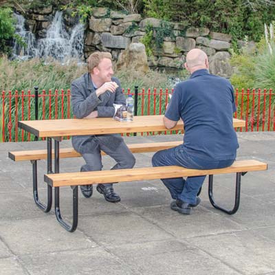 B&auml;nkbord Bowland&trade; med spj&auml;lor av Vandalex-material