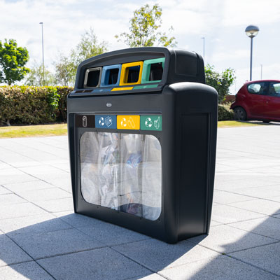 K&auml;llsorteringsbeh&aring;llare Nexus&reg; Evolution City Vision Quattro 4 avfallsfraktioner