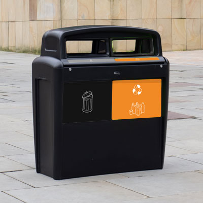 K&auml;llsorteringsbeh&aring;llare Nexus&reg; Evolution City Duo 2 avfallsfraktioner