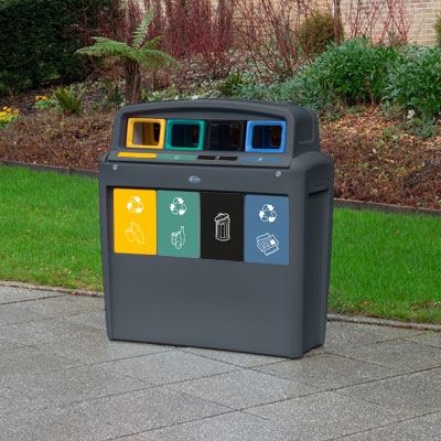 K&auml;llsorteringsbeh&aring;llare Nexus&reg; Evolution City Quattro 4 avfallsfraktioner
