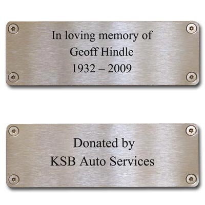 Memorial Seating with Commemorative Plaques