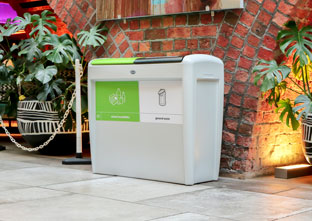 Nexus Evolution Duo Recycling bin creating a recycling station to recycle mixed recycling and for general waste