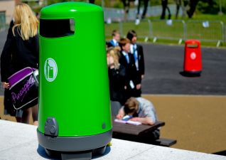 Topsy 2000 Litter Bin in Green