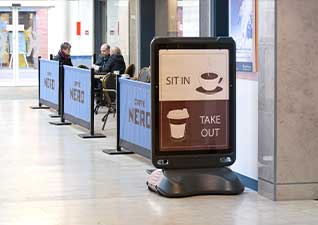 Large format poster display units by Glasdon promote your offers and customer campaigns.