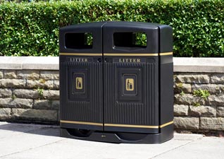 Dual Waste & Double Litter Bins