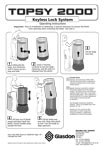 Topsy 2000 Keyless Lock System Operating Instructions