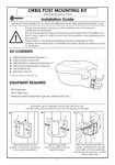 Orbis Post Mounting Kit Installation Guide