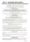 Buffer Bollard Surface Mounting Kit Installation Instructions