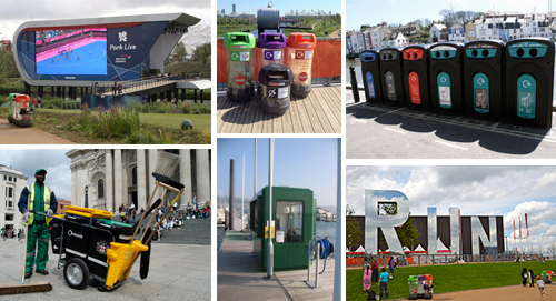 Glasdon products in various locations during London 2012