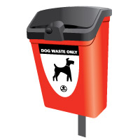 dog waste bin illustration