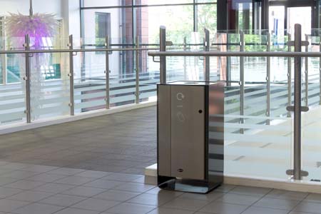 Electra 85 recycling bin in an office building