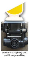 Sublite LED lighting unit underneath the ground diagram