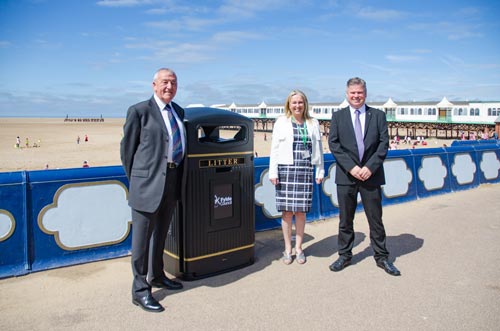 Counciler David Eaves and Glasdon Jubilee 240 bin