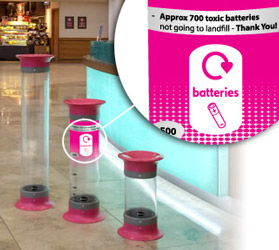 Glasdon C-thru battery recycling