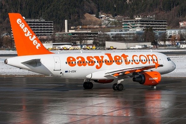 easyJet plane on runway