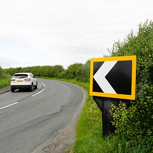 Apex Chevron on tight bend