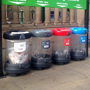 C-Thru&trade; 180 Recycling Bins