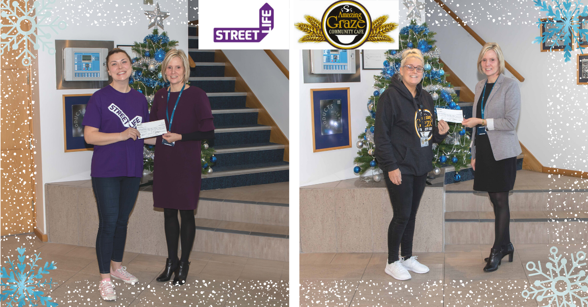 Christmas Charity Donation with Streetlife and Amazing Graze