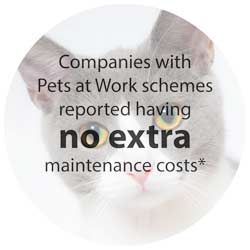 Pets at Work no maintenance costs