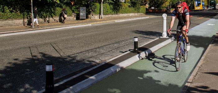 Cycle Lane with Glasdon Bollards