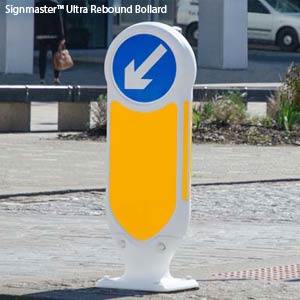Signmaster ultra rebound bollard on the street