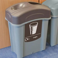 The Eco Nexus Cup bin inside an office