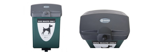 Two Fido 25 Dog Waste Bins in green