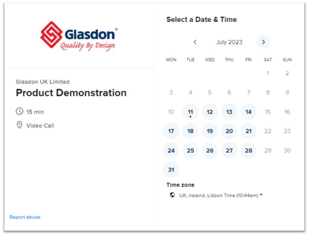 Image of Glasdon Live Demonstration Service