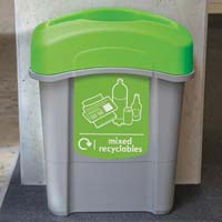 eco nexus 60 mixed recycling bin in an office