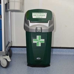 pharmacy returns unit 30 with pharmacy labelling in a medical room