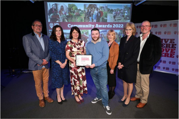 Members of Killyleagh Community Association receiving an award