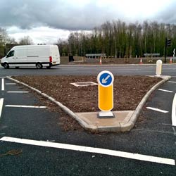 Rebound Signmaster LED Bollard installed in Newport