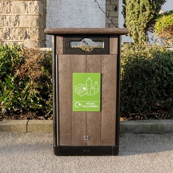 Origin Horizon Mixed Recycling Bin in rural environment