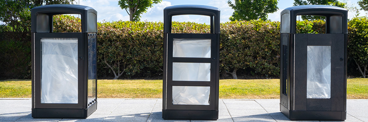 Protection, Peace of Mind & Premises Compliance... Origin&reg; Transparent Security Bins